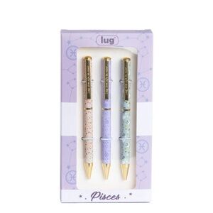 Lug Pisces Pen Trio with Gold Details 3 pack SET. New in box